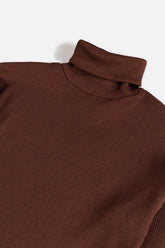 Rib Cotton Turtleneck - British Tan